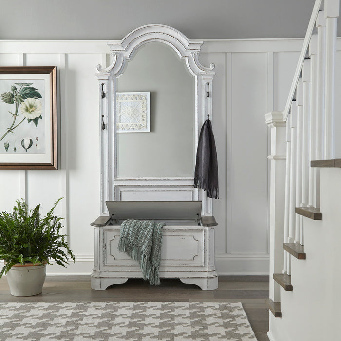 Magnolia Manor - 2 Piece Hall Tree Set - White Capital Discount Furniture Home Furniture, Home Decor, Furniture