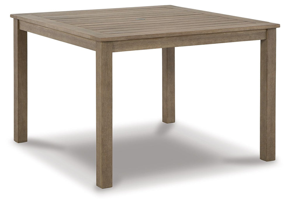 Aria Plains - Brown - Square Dining Table W/Umb Opt Capital Discount Furniture Home Furniture, Furniture Store