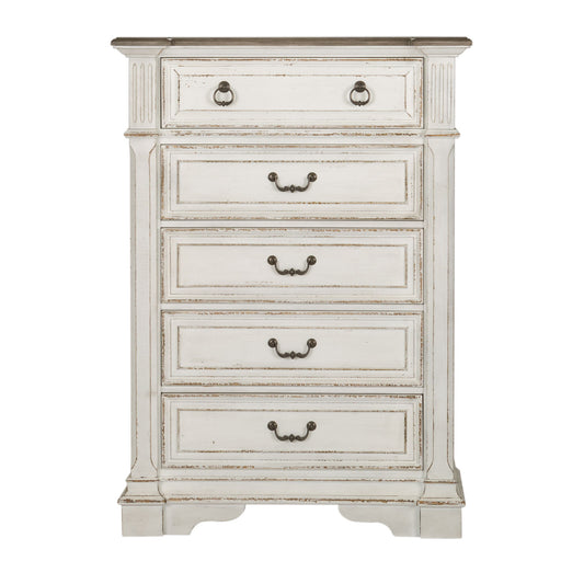 Abbey Park - 5 Drawer Chest - White Capital Discount Furniture Home Furniture, Furniture Store