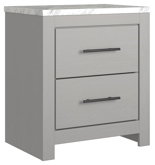 Cottonburg - Light Gray / White - Two Drawer Night Stand Capital Discount Furniture Home Furniture, Furniture Store