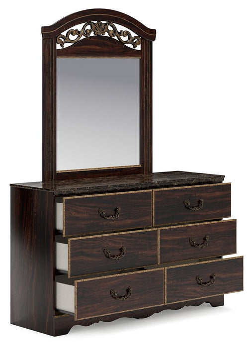 Glosmount - Two-tone - Dresser And Mirror Capital Discount Furniture Home Furniture, Furniture Store