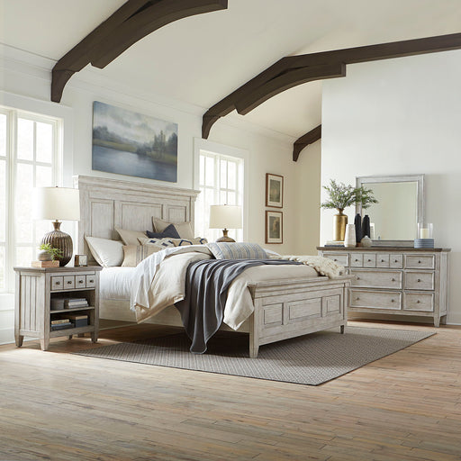 Heartland - 4 Piece Bedroom Set (California King Panel Bed, Dresser & Mirror, Nightstand) - White Capital Discount Furniture Home Furniture, Furniture Store