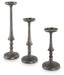 Eravell - Pewter Finish - Candle Holder Set (Set of 3) Capital Discount Furniture Home Furniture, Furniture Store