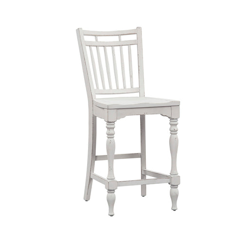 Magnolia Manor - Spindle Back Counter Chair - White Capital Discount Furniture Home Furniture, Furniture Store