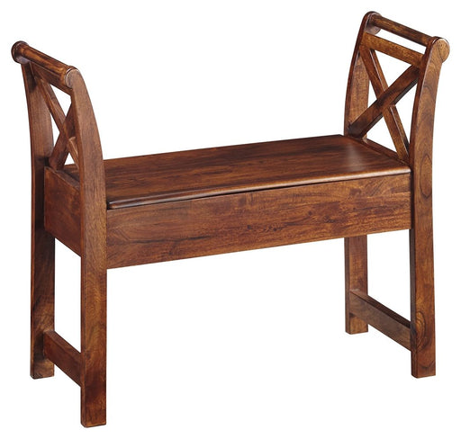 Abbonto - Warm Brown - Accent Bench Capital Discount Furniture Home Furniture, Home Decor, Furniture