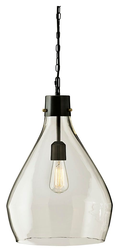 Avalbane - Clear / Gray - Glass Pendant Light Capital Discount Furniture Home Furniture, Furniture Store