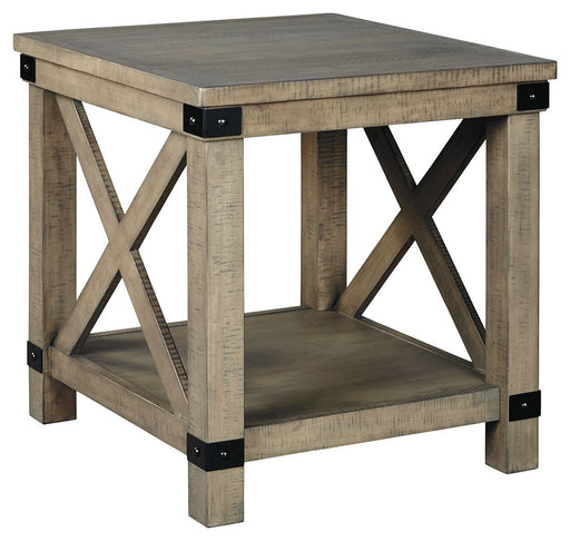 Aldwin - Gray - Rectangular End Table - Crossbuck Styling Capital Discount Furniture Home Furniture, Furniture Store