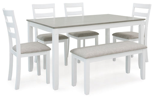 Stonehollow - White / Gray - Rectangular Drm Table Set (Set of 6) Capital Discount Furniture Home Furniture, Furniture Store