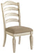 Realyn - Chipped White - Dining Uph Side Chair (Set of 2) - Ladderback Capital Discount Furniture Home Furniture, Home Decor, Furniture
