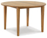 Janiyah - Light Brown - Round Dining Table W/Umb Opt Capital Discount Furniture Home Furniture, Furniture Store