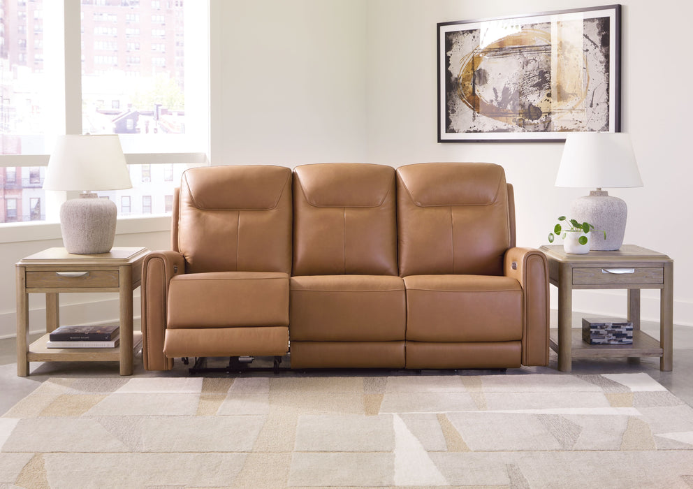Tryanny - Butterscotch - Power Reclining Sofa With Adj Headrest Capital Discount Furniture Home Furniture, Furniture Store
