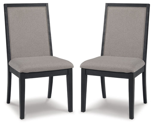 Foyland - Light Gray / Black - Dining Uph Side Chair Capital Discount Furniture Home Furniture, Furniture Store
