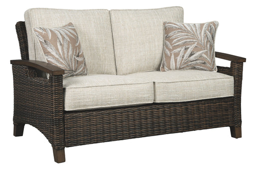 Paradise - Medium Brown - Loveseat W/Cushion Capital Discount Furniture Home Furniture, Home Decor, Furniture