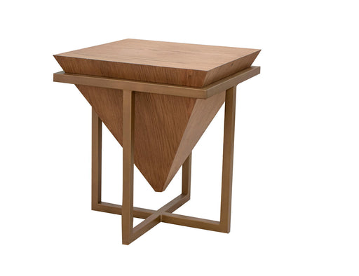 Patagonia - End Table - Reddish Brown / Gold Capital Discount Furniture Home Furniture, Furniture Store