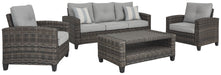 Cloverbrooke - Gray - Sofa, Chairs, Table Set (Set of 4) Capital Discount Furniture Home Furniture, Furniture Store