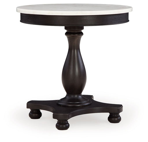 Henridge - Black / White - Accent Table With Pedestal Base Capital Discount Furniture Home Furniture, Furniture Store
