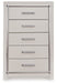 Zyniden - Silver - Five Drawer Chest Capital Discount Furniture Home Furniture, Furniture Store