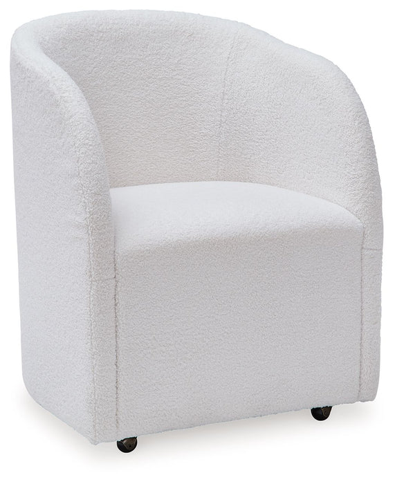 Rowanbeck - Ivory - Dining Upholstered Arm Chair Capital Discount Furniture Home Furniture, Furniture Store