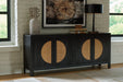 Cliffiings - Black / Natural - Accent Cabinet Capital Discount Furniture Home Furniture, Furniture Store