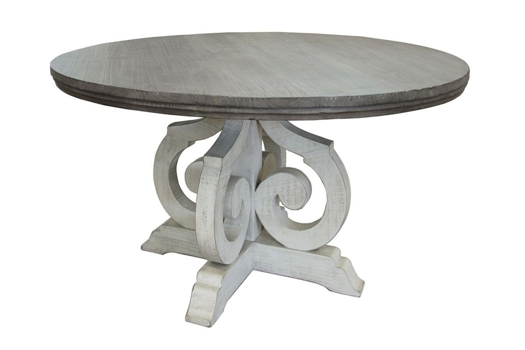 Stone - Round Two-Tone Dining Table - Beige Capital Discount Furniture Home Furniture, Furniture Store