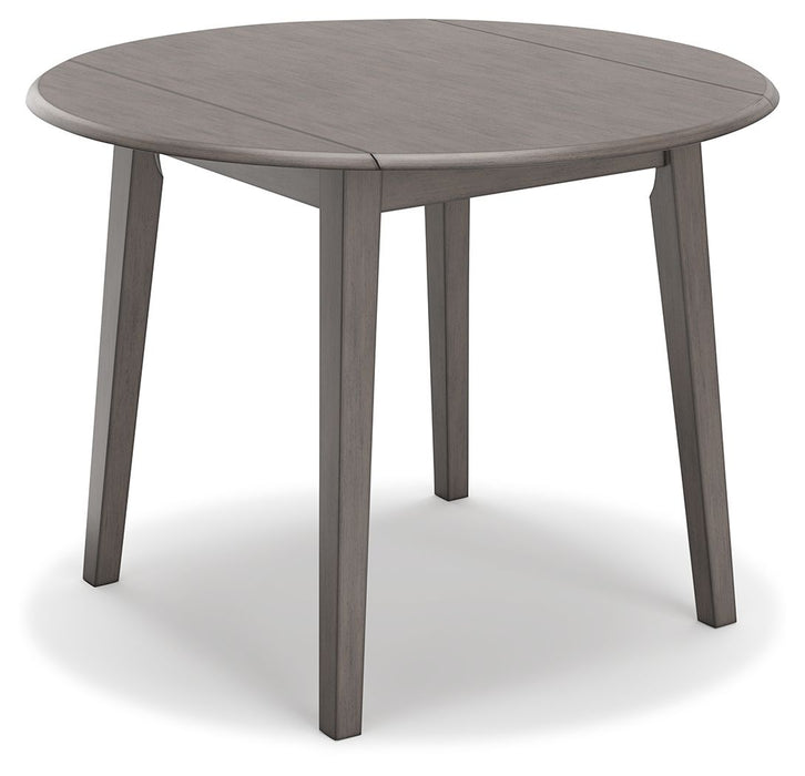 Shullden - Gray - Round Drm Drop Leaf Table Capital Discount Furniture Home Furniture, Furniture Store