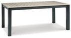 Mount Valley - Black / Driftwood - Rect Dining Table W/Umb Opt Capital Discount Furniture Home Furniture, Furniture Store