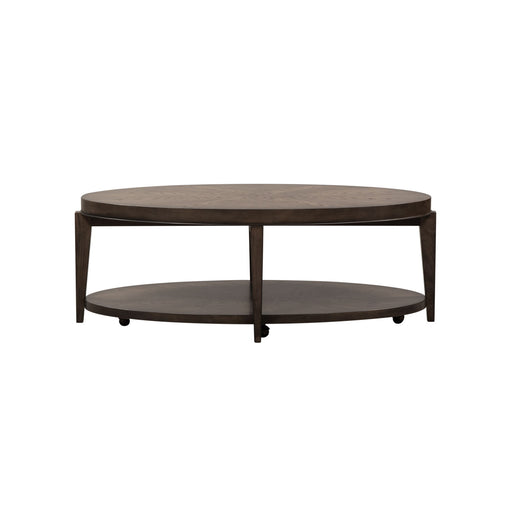 Penton - Oval Cocktail Table - Dark Brown Capital Discount Furniture Home Furniture, Furniture Store