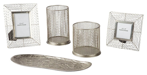 Dympna - Silver Finish - Accessory Set (Set of 5) Capital Discount Furniture Home Furniture, Furniture Store