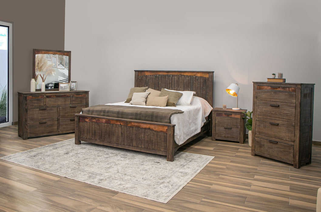 Blackburn - Nightstand - Black / Copper Capital Discount Furniture Home Furniture, Furniture Store