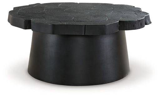 Wimbell - Black - Round Cocktail Table Capital Discount Furniture Home Furniture, Furniture Store