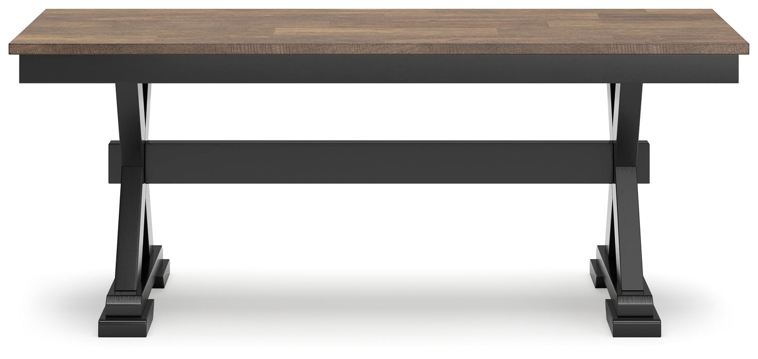 Wildenauer - Brown / Black - Large Dining Room Bench Capital Discount Furniture Home Furniture, Furniture Store