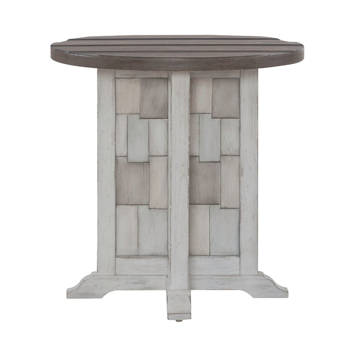 River Place - Round Chairside Table - White Capital Discount Furniture Home Furniture, Furniture Store