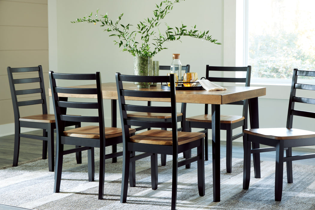 Blondon - Brown / Black - Rectangular Drm Table Set (Set of 7) Capital Discount Furniture Home Furniture, Furniture Store