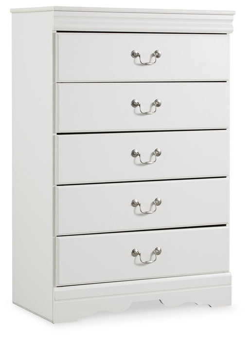 Anarasia - White - Five Drawer Chest Capital Discount Furniture Home Furniture, Furniture Store