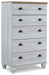 Haven Bay - Brown / Beige - Five Drawer Chest Capital Discount Furniture Home Furniture, Furniture Store