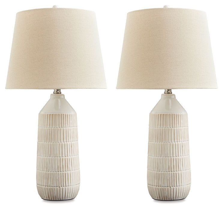 Willport - Off White - Ceramic Table Lamp (Set of 2) Capital Discount Furniture Home Furniture, Furniture Store