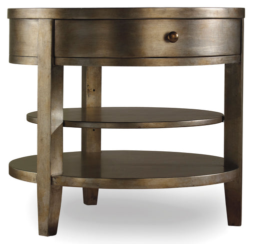 Sanctuary - 1-Drawer Round Lamp Table - Visage Capital Discount Furniture Home Furniture, Furniture Store