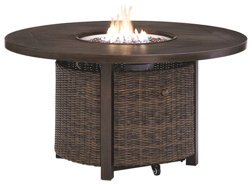 Paradise - Medium Brown - Round Fire Pit Table Capital Discount Furniture Home Furniture, Home Decor, Furniture