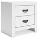 Binterglen - White - Two Drawer Night Stand Capital Discount Furniture Home Furniture, Furniture Store