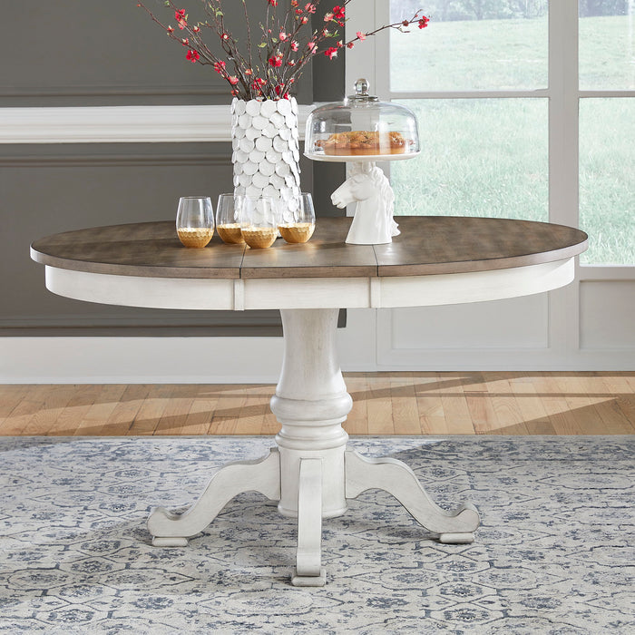 Ocean Isle - Pedestal Table Set - Antique White Capital Discount Furniture Home Furniture, Home Decor, Furniture