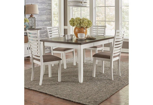 Brook Bay - 6 Piece Leg Table Set (Ladder Chair Back) - White Capital Discount Furniture Home Furniture, Furniture Store