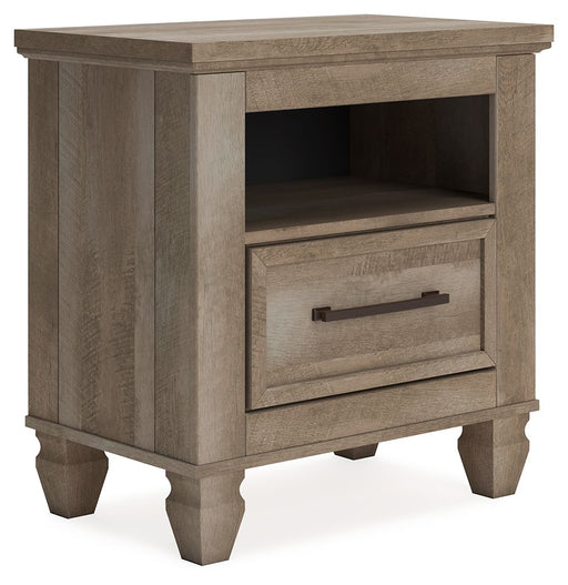 Yarbeck - Sand - One Drawer Night Stand Capital Discount Furniture Home Furniture, Furniture Store