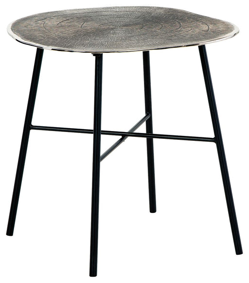 Laverford - Chrome / Black - Round End Table Capital Discount Furniture Home Furniture, Furniture Store
