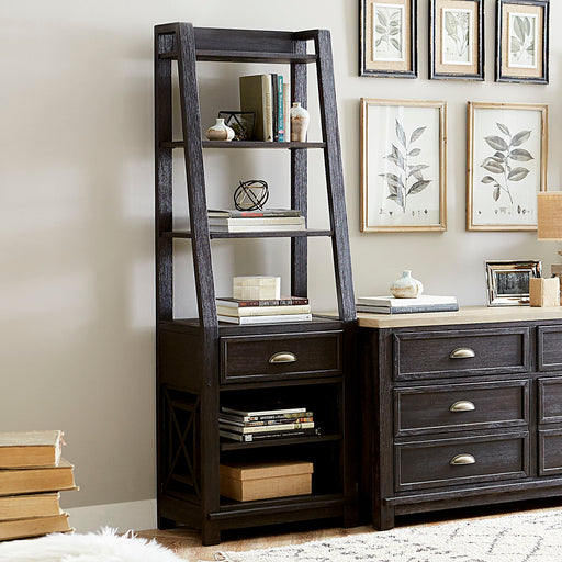 Heatherbrook - Bookcase Pier - Dark Brown Capital Discount Furniture Home Furniture, Furniture Store
