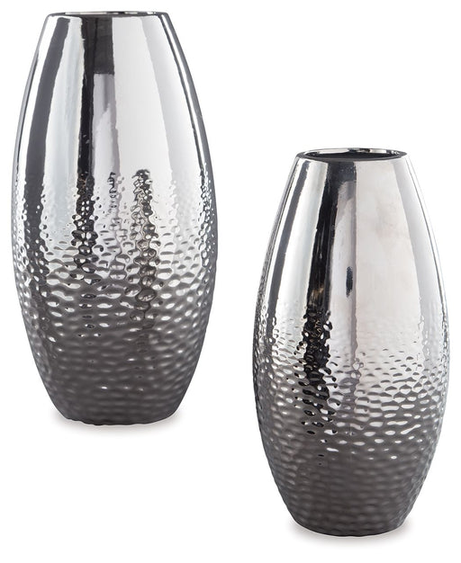 Dinesh - Silver Finish - Vase Set (Set of 2) Capital Discount Furniture Home Furniture, Furniture Store