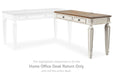 Realyn - White / Brown - Home Office Desk Return Capital Discount Furniture Home Furniture, Furniture Store