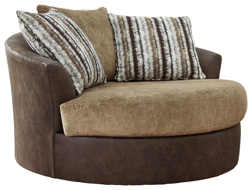 Alesbury - Chocolate - Oversized Swivel Accent Chair Capital Discount Furniture Home Furniture, Home Decor, Furniture