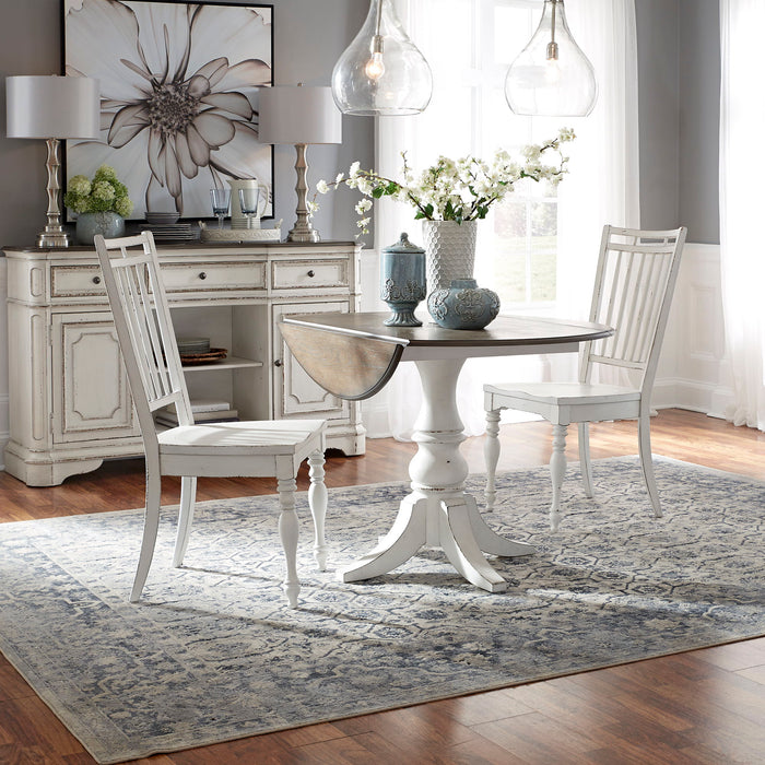 Magnolia Manor - 3 Piece Drop Leaf Table Set - White Capital Discount Furniture Home Furniture, Home Decor, Furniture