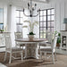 River Place - 5 Piece Pedestal Table Set - White Capital Discount Furniture Home Furniture, Furniture Store
