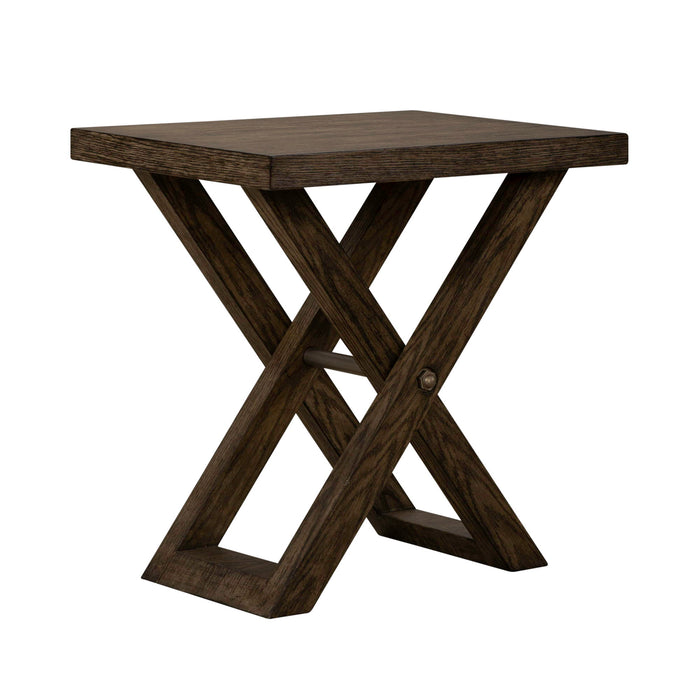 Crossroads - Chair Side Table - Light Brown Capital Discount Furniture Home Furniture, Furniture Store